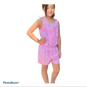 Lilly Pulitzer Girls floral Romper NWOT XL 12/14